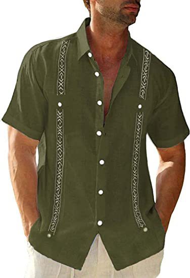 Chemise "Habana Print" – Style Guayabera Moderne & Coupe Décontractée