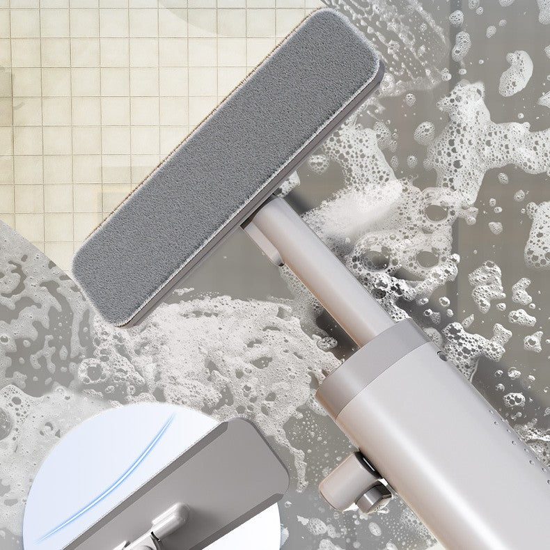 Mini serpserpilliè Auto-Pressible Rotative Avec Brosse À Crevasse Sans Lavage À La Main Avec 2 Tampons En Microfibre Réutilisables