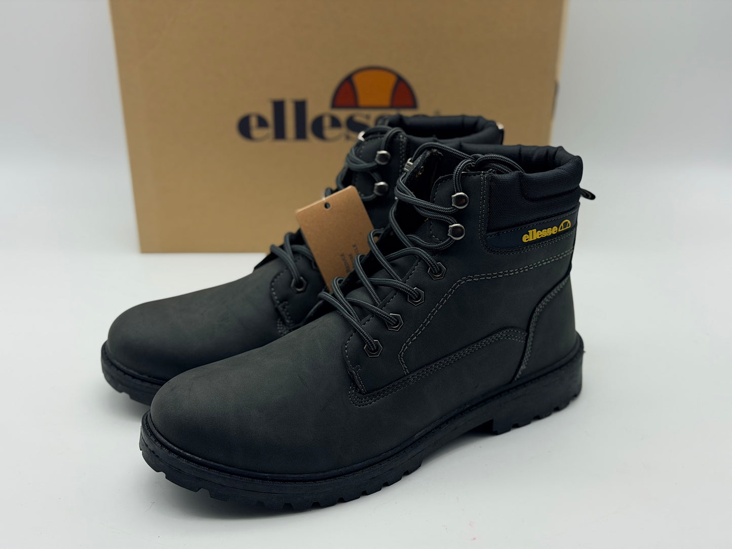 Bottines NOIR Homme motif Uni Lacets ELLESSE