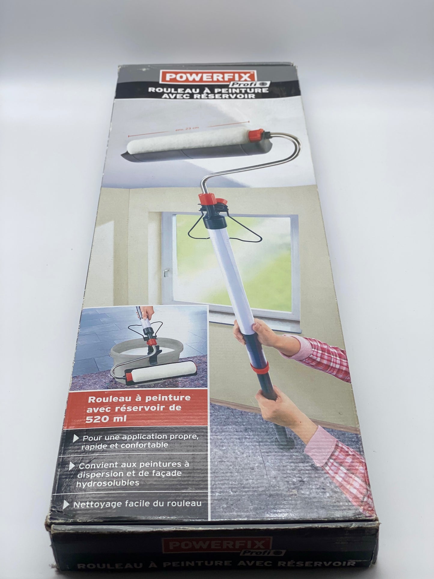 Rouleau de seringue de peinture extensible longue portée - décoration facile pour murs et plafonds intérieurs et extérieurs