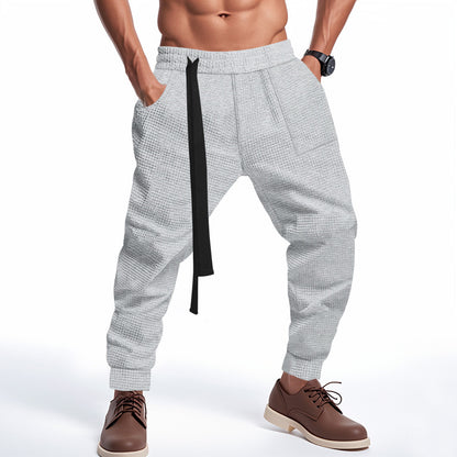 Pantalon "Waffle-Street" – Jogging en Maille Gaufrée & Coupe Relaxed