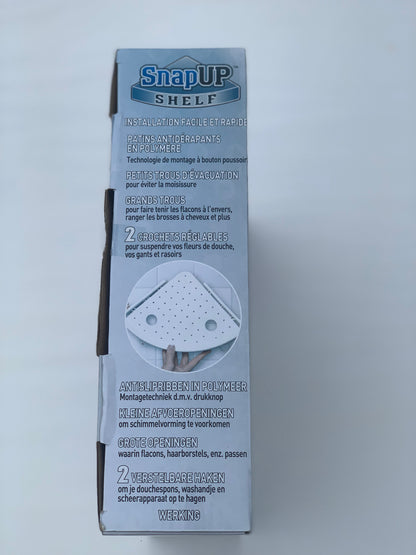 Étagère d’angle de SDB en un CLIC