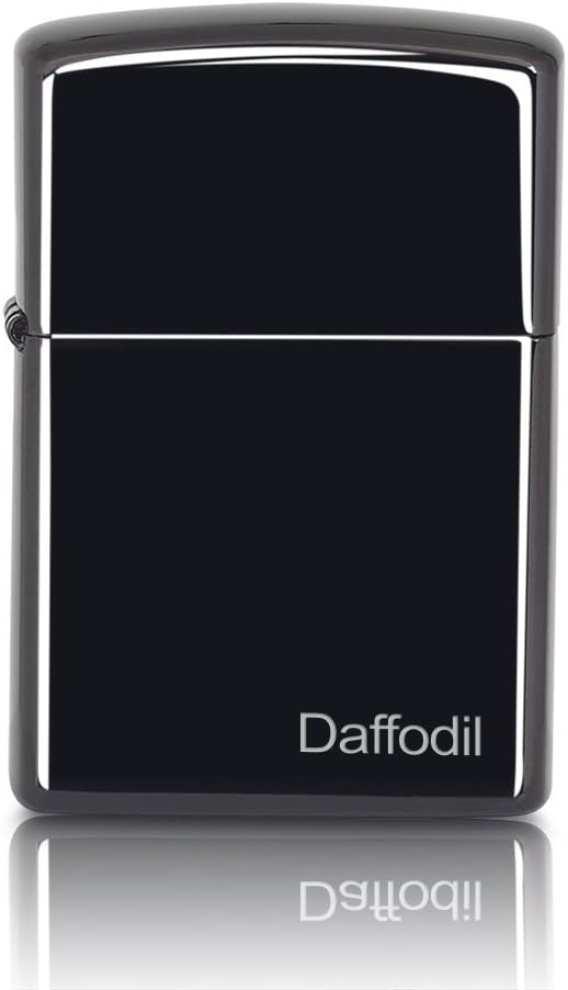 Daffodil Briquet USB Electrique Rechargeable Noir Tempête sans Flamme Anti-Vent Briquet Électronique à Batterie Rechargeable Via USB