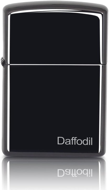 Daffodil Briquet USB Electrique Rechargeable Noir Tempête sans Flamme Anti-Vent Briquet Électronique à Batterie Rechargeable Via USB