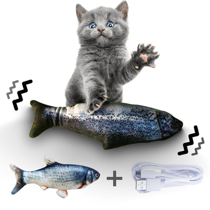 Poisson Interactif "Real-Flop" – Jouet Électrique Sautillant & Rechargeable USB