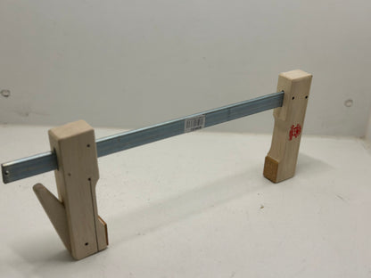 kwb Serre-joint en bois 300x110 avec surfaces en liège, largeur de serrage 300 mm, profondeur de serrage 110 mm, finition sans points de pression, serre-joint à serrage rapide pour maintenir