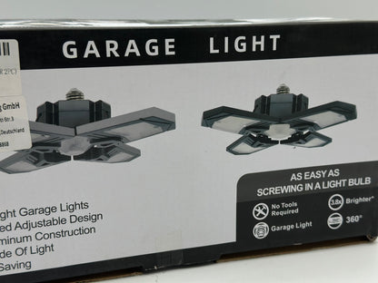 Luminaires de Garage à LED, 12000LM - 6500K Luminaire Garage, Éclairage Magasin Avec Panneaux Ajustables Multi Panneaux Position LED Plafond Lumineux Pour Garage Magasin Atelier Sous-sol Entrepôt