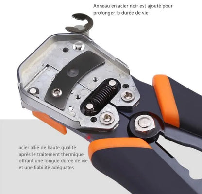 Pince à Dénuder Automatique TACKLIFE - Coupeur Câble Fil Corde - Outil Sertissage