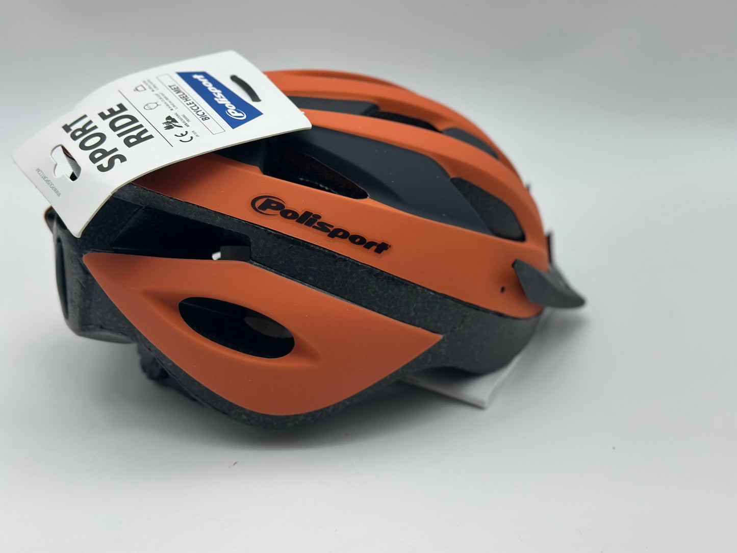 Motodak Casque Route/VTT polisport Sport Ride Orange Fluo/Noir Mat avec reglage Occipital 58/62