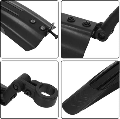 Garde-Boue de Vélo,Fit pour VTT 20/22/24/26,Rétractable pour Vélo de Montagne Garde-Boue Avant Et Arrière Garde-Boue Réglable Portable