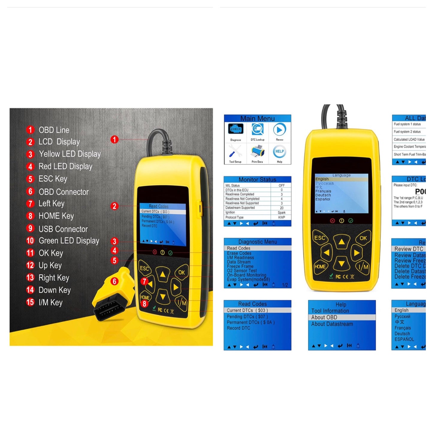 Autool CS520 Lecteur de Code Automatique Jaune neuf