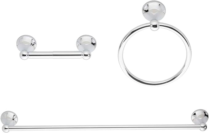 Lot de matériel pour salle de bain, 3 pièces, chrome poli neuf