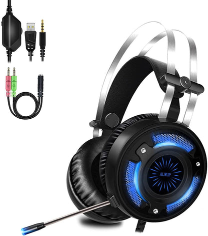 Casque Gaming PS5 PS4, Xbox One avec Micro, PC avec Anti Bruit Stéréo Basse