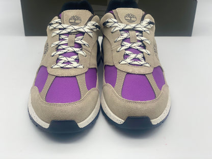TIMBERLAND Baskets Field Trekker LF Low Hiker Light Taupe Suede With Purple