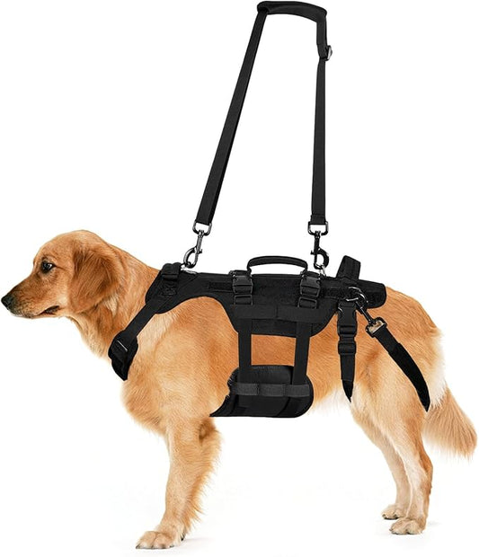 Harnais réglable pour chien de taille moyenne - Harnais de sécurité respirant avec poignées - Harnais de sécurité amovible - Trois tailles - Harnais de panique pour chien (S)