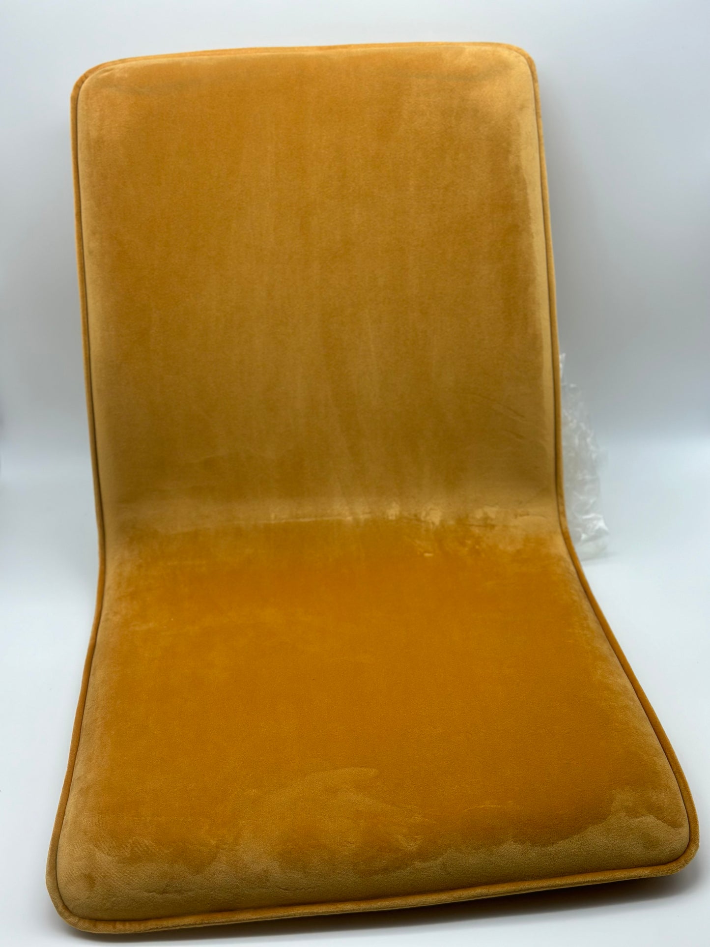 Chaise de salle à manger salon scandinave Lot de 2 en velours jaune pieds en métal, Homy Casa neuf