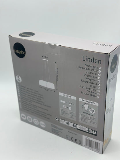 Suspension Linden, acier, beige, Diam.60 cm INSPIRE, E27 neuf