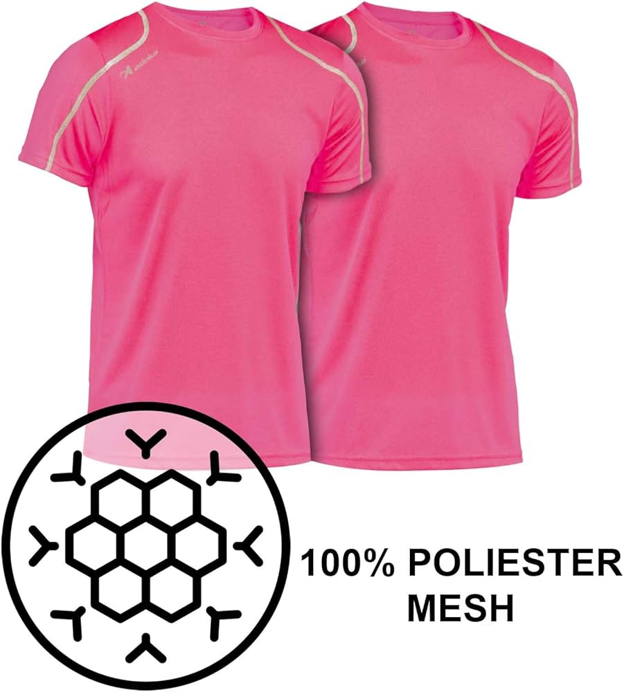 T-Shirt Technique pour Homme, Sport, Manches Courtes, Mesh | Vêtements de Sport d'été Respirants à séchage Rapide | Idéal pour la Salle de Sport, l'entraînement, Les Loisirs et Le Fitness