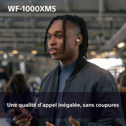 Sony WF-1000XM5 écouteurs sans Fil à réduction de Bruit, Bluetooth, Intra-Auriculaires avec Micro, 36 Heures d'autonomie, Charge Rapide, IPX4, Compatible iOS et Android - Noir
