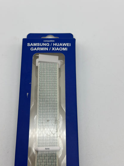 Bracelet IBROZ Samsung/Huawei Nylon Loop 20mm blanc