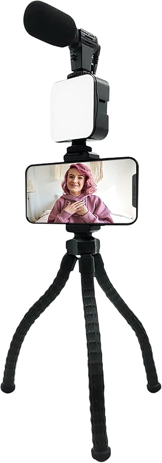 Support VLOGGING KIT 4 en 1 Micro + TREPIED + Support + LED