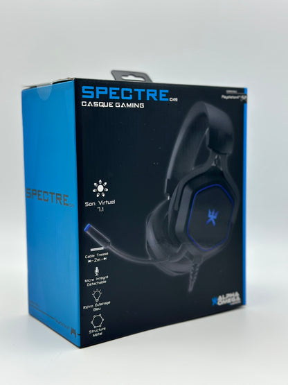 Casque Gaming Alpha Omega Players 7.1 Spectre Noir pour PS4