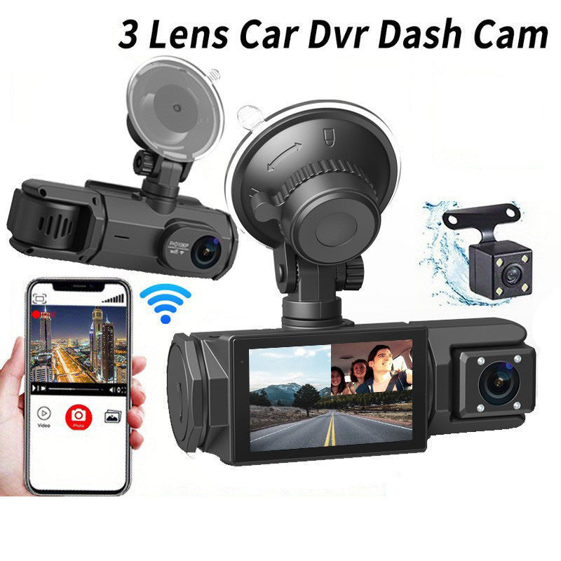 Dashcam "Triple-Guard HD" – 3 Lentilles (Avant, Intérieur, Arrière), WIFI & Vision Nocturne
Une vigilance absolue pour vous et votre véhicule