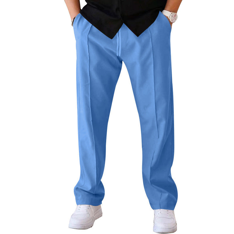 Pantalons pour hommes droit ample décontracté avec cordon de serrage Vêtements design