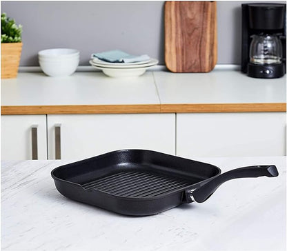 Poêle à Induction en Aluminium Moulé Durable Antiadhésive - avec Poignée Résistante à la Chaleur