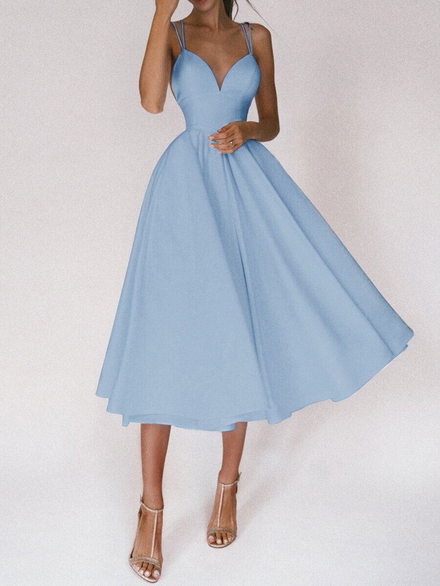 Robe Maxi "Aura-Summer" – Coupe Évasée, Décolleté en V & Dos Nu