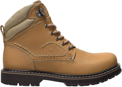 CAMEL CROWN Bottes à lacets Bottes de combat pour hommes Bottes de travail Bottes pour hommes Chaussures de travail en cuir Bottes de travail classiques à tige courte pour extérieur Bottes de loisirs antidérapantes