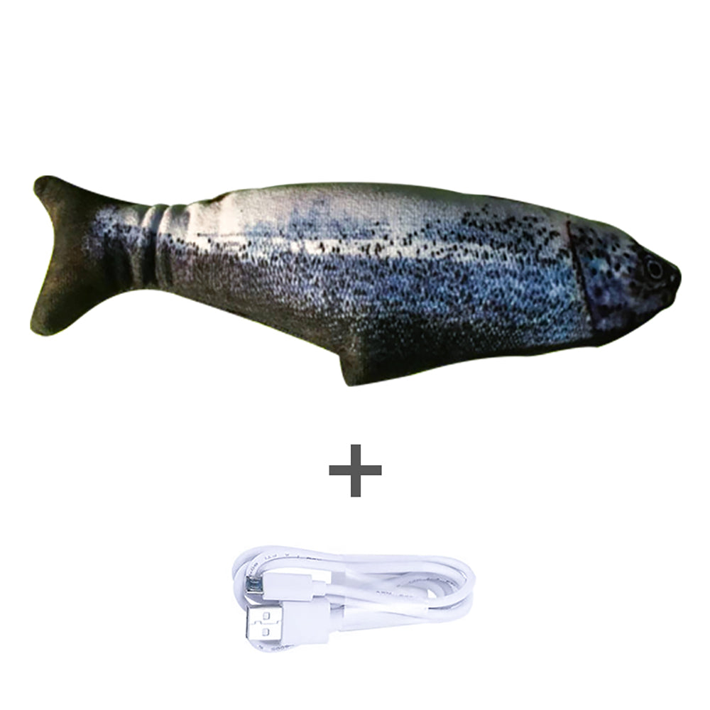 Poisson Interactif "Real-Flop" – Jouet Électrique Sautillant & Rechargeable USB