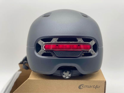 Casque vélo adulte noir mat Taille M avec lumière rechargeable arrière intégrée neuf