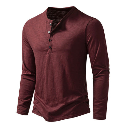 Tee-Shirt "Nomade" Col Tunisien – Manches Longues & Coupe Ajustée