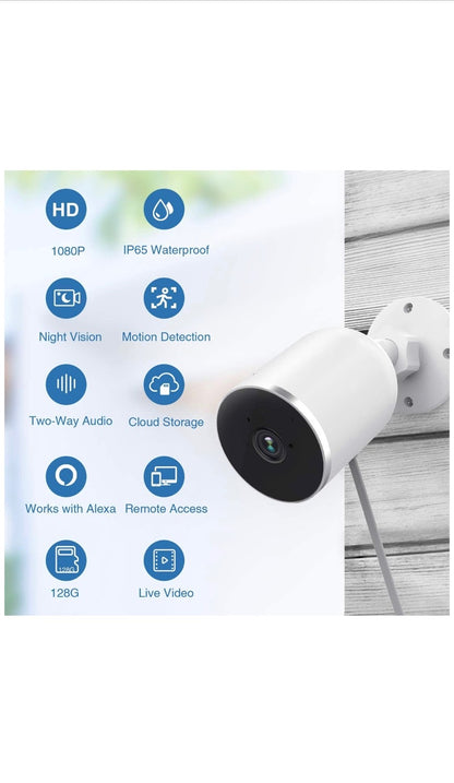 Camera de surveillance Exterieur compatible avec Alexa/google application iOS/android neuf