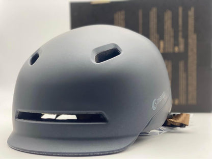 Casque vélo adulte noir mat Taille M avec lumière rechargeable arrière intégrée neuf