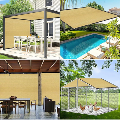 Voile d'ombrage rectangulaire - Filet d'ombrage - Protection Solaire - Protection Contre Les intempéries - 90% Filet d'ombrage pour Jardin, Serre, Patio, terrasse et Camping