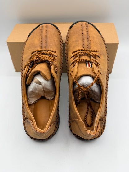 Chaussures en cuir décontractées pour hommes Mocassins athlétiques légers Chaussures à enfiler à la mode