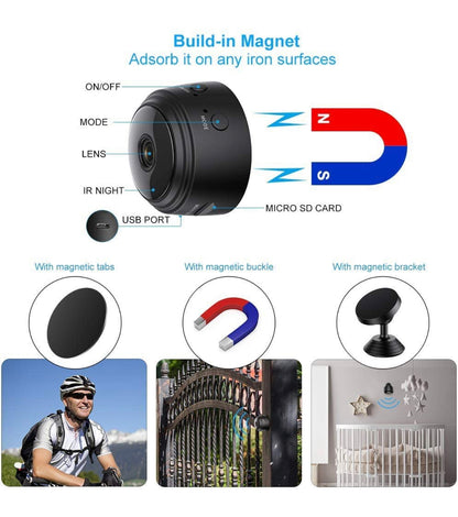Mini Caméra de Surveillance 1080P Magnétique WiFi, WLAN avec Détection de Mouvement neuve