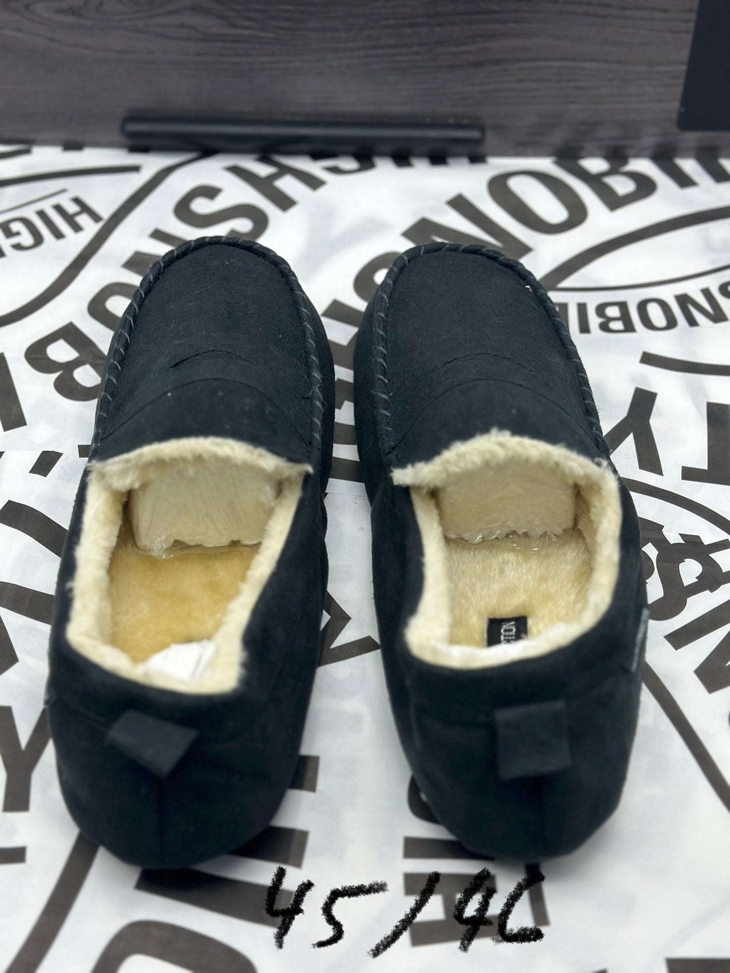 - Pantoufles style mocassin - Anthracite taille 44,5