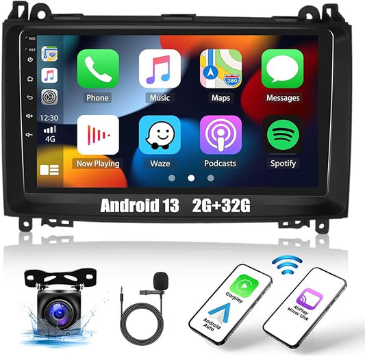 Autoradio 2+32G Android 13 pour Mercedes Benz W164 X164 ML350 ML500 ML280 GL320 GL350 GL450 2008-201