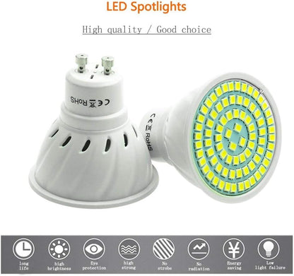 Pocketman 10X GU10 5W Ampoules LED Lampe Bulb 80 LED 3528 SMD LED Spot Ampoule Lampe 450LM Super Lumineux, Blanc Chaud (3000K),AC 220V,120 °Angle de Faisceau