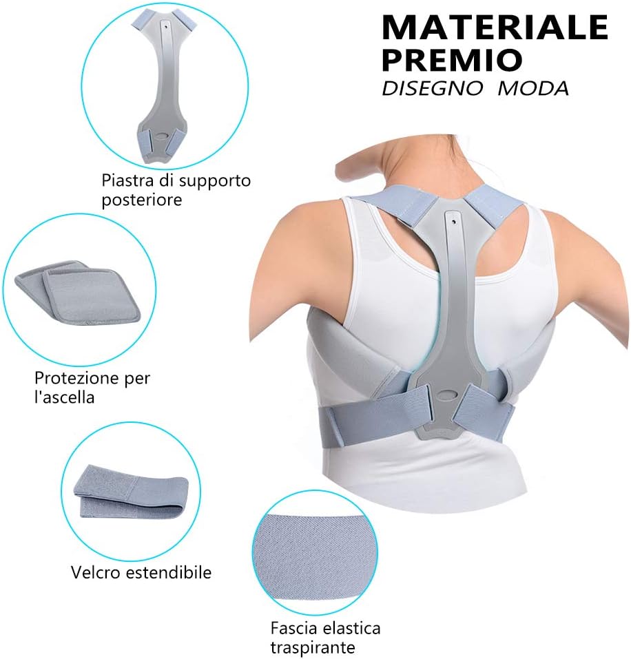 Correcteur de Posture Correcteur de Posture Dos Correcteur de Posture pour Homme et Femme Correcteur de Posture Ajustable Correcteur de Posture pour Cou, Épaule et Lombaires (L)