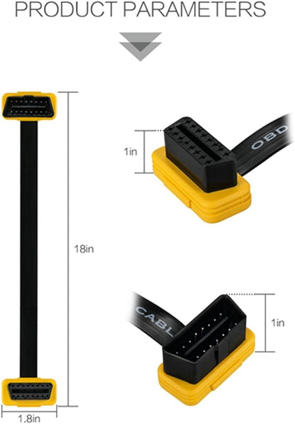 Câble d’extension OBD2 automobile mâle vers femelle  neuf