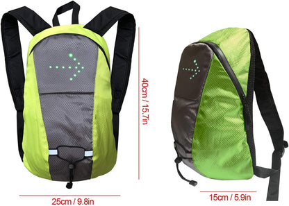 Sac À Dos Réfléchissant Léger USB Rechargeable Indicateur de Direction du Signal Lumineux sans Fil neuf