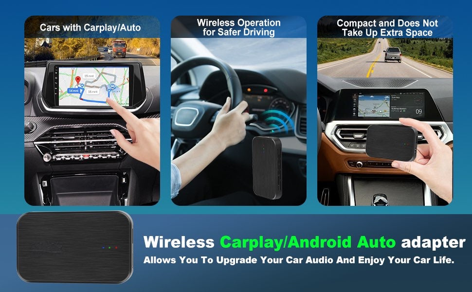 Adaptateur Sans Fil Apple CarPlay et Android Auto Android 10.0 2+32G flambant neuf