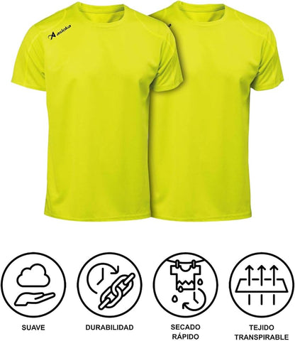 T-Shirt Technique pour Homme, Sport, Manches Courtes, Mesh | Vêtements de Sport d'été Respirants à séchage Rapide | Idéal pour la Salle de Sport, l'entraînement, Les Loisirs et Le Fitness
