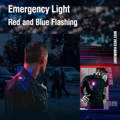 N10 Mini Torche LED Puissante Rechargeable USB C avec Rouge Bleue Flash Light, Lampe de Poche 900 Lumens, Multifonctionnelle Lampe Porte-Clés, Keychain Light pour Camping, Randonnée Cadeaux