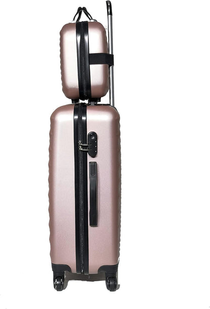 Valise Cabine avec Vanity, Marque Française (Champagne , Cabine & Vanity)