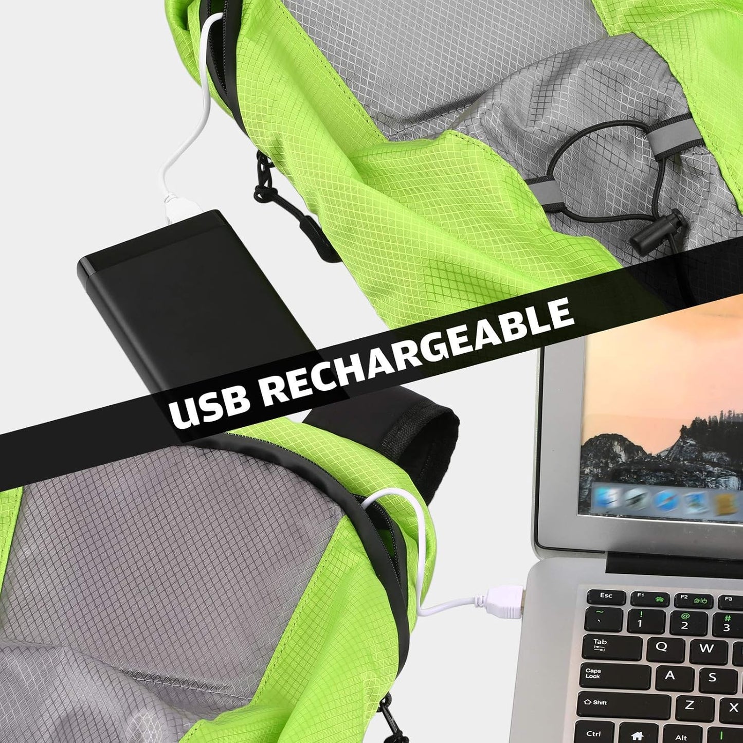 Sac À Dos Réfléchissant Léger USB Rechargeable Indicateur de Direction du Signal Lumineux sans Fil neuf